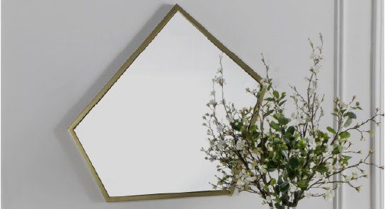 Mirror with Faux Floral