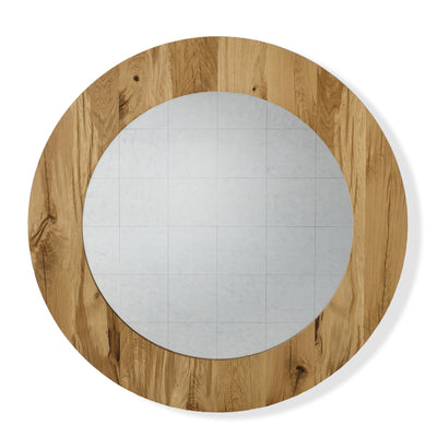 Damon Mirror - Round / Natural Oak