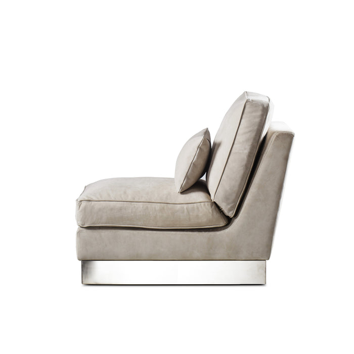 Molly Lounge Chair - Finley Beige Leather
