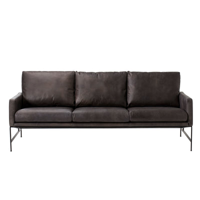 Vanessa 3 Seater Sofa - Destroyed Black Leather