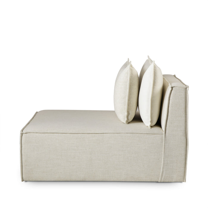 Armless Chair / Fixed Cover / Madison Dove