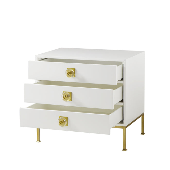 Formal Chest - 3 Drawer / White Lacquer