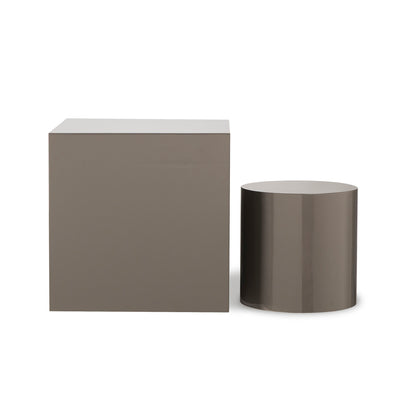 Morgan Accent Table - Square / Warm Taupe Lacquer