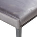 Modern grey velvet dining chair with high back and black wooden legs, perfect for contemporary room decor, Detail View 3.