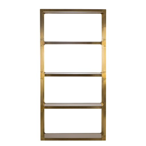 Evans Etagere with steal brass