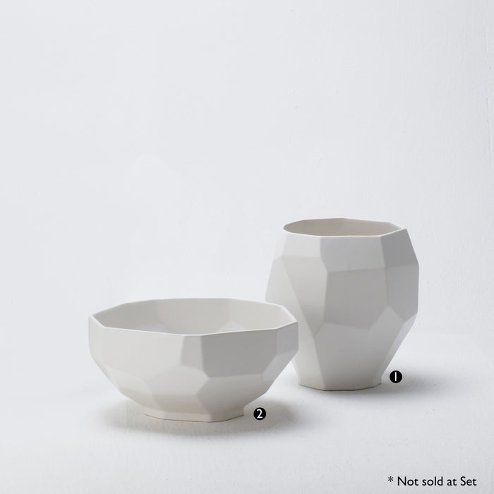 Facet Vase and Bowl
