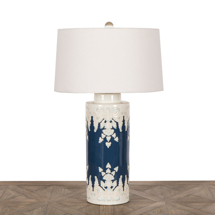 Blue & White Ceramic Lamp