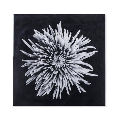 Black & White Flower - Epoxy Art