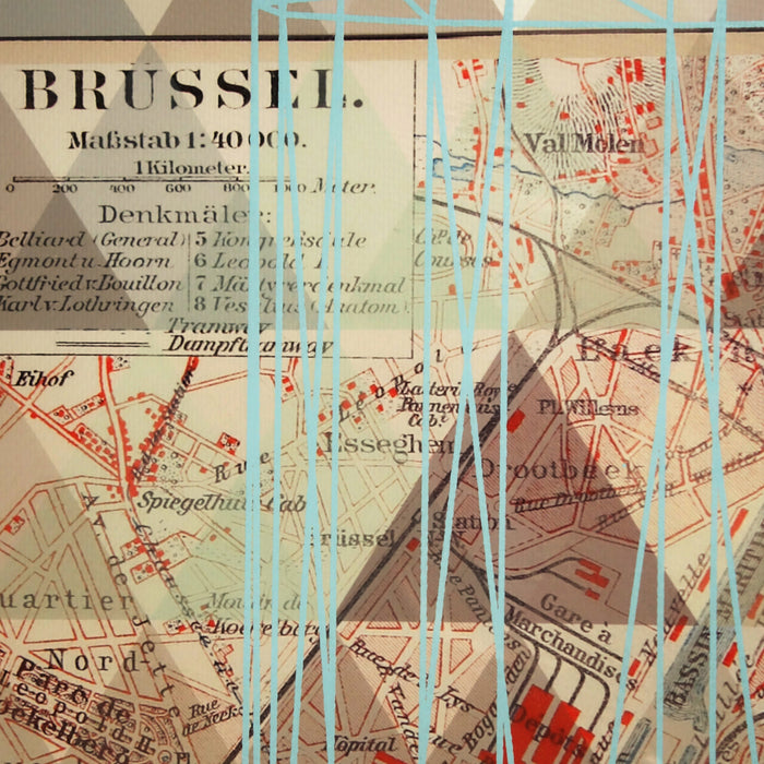Vintage Map - Brussels
