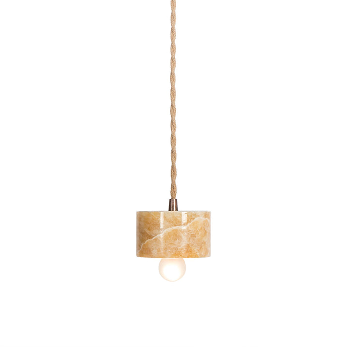 Marble Plate Pendant - Gold