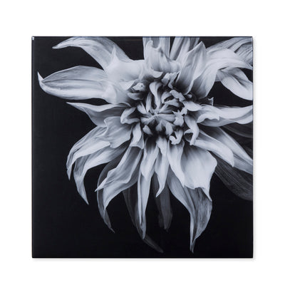 Black & White Flower - Epoxy Art